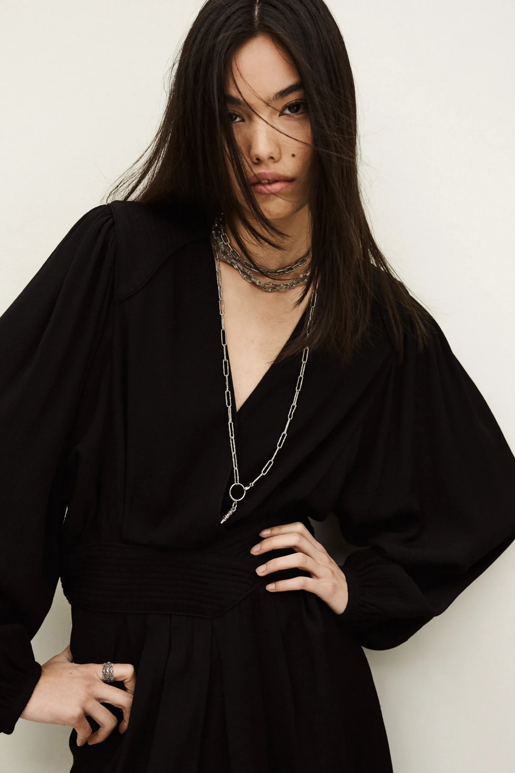 Ba&Sh ALANA robe courte cache-coeur NOIR Best