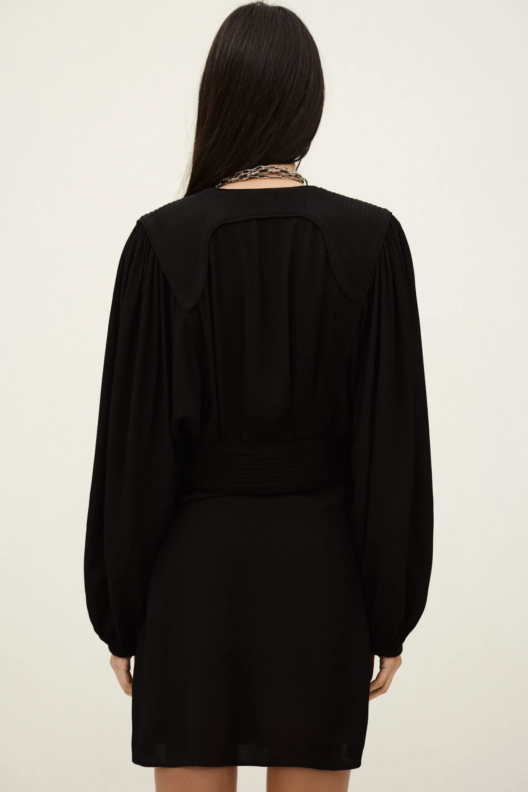 Ba&Sh ALANA robe courte cache-coeur NOIR Best