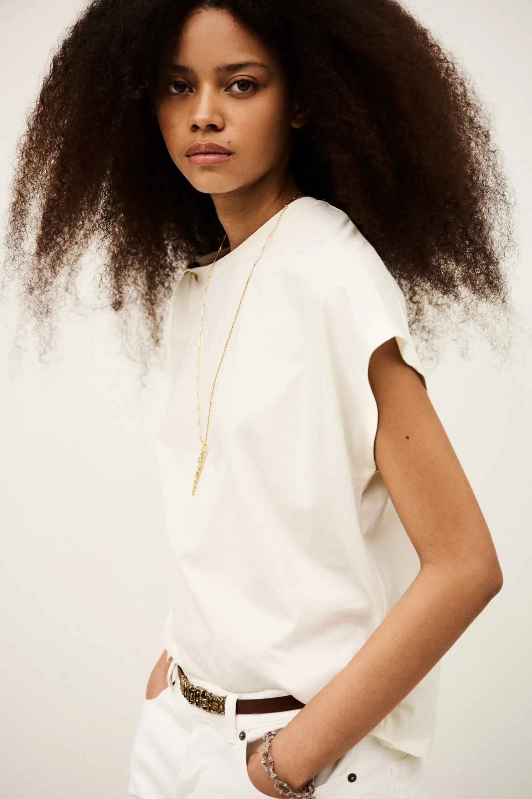 Ba&Sh ALLIA t-shirt manches courtes ECRU Hot