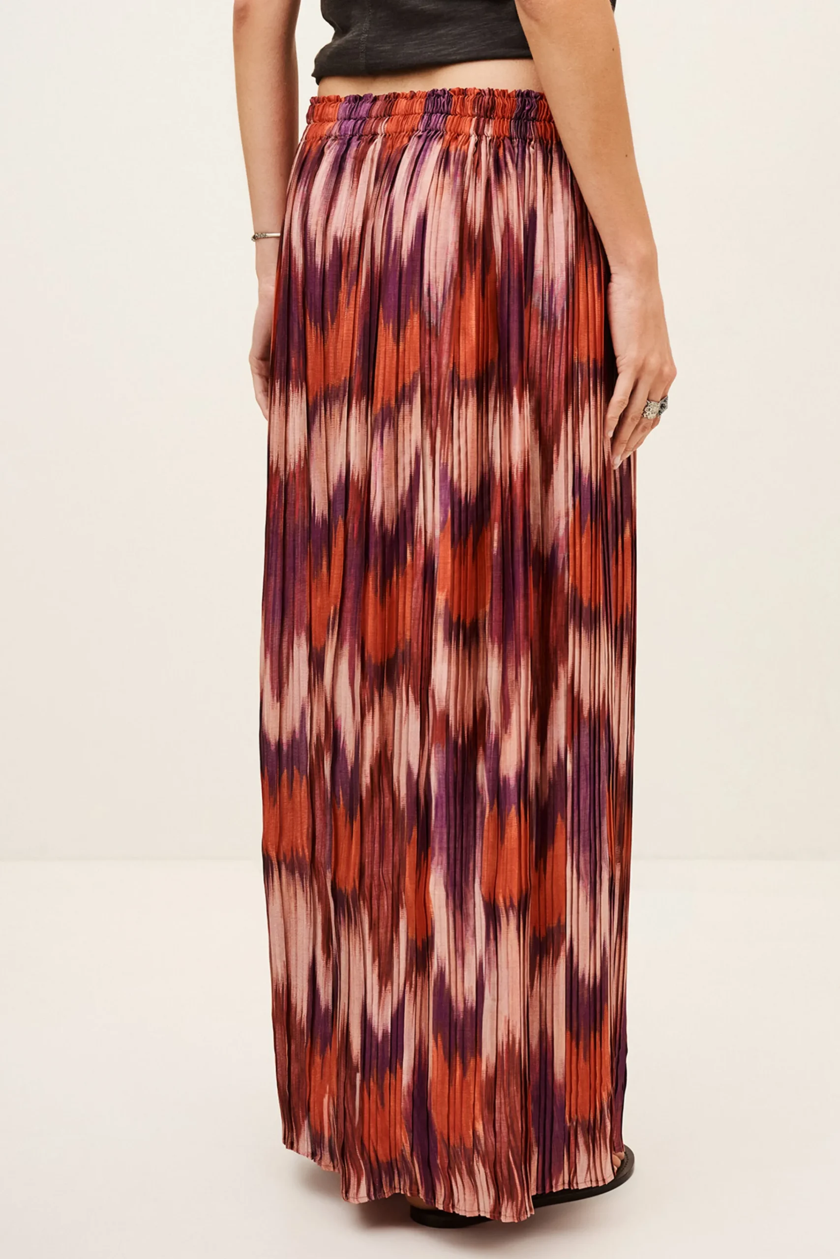 Ba&Sh ARIETTE jupe midi plissée ORANGE Clearance