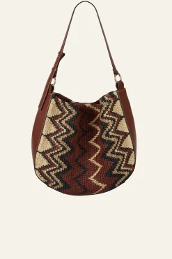 Ba&Sh ARYA sac hobo raphia NOIR New