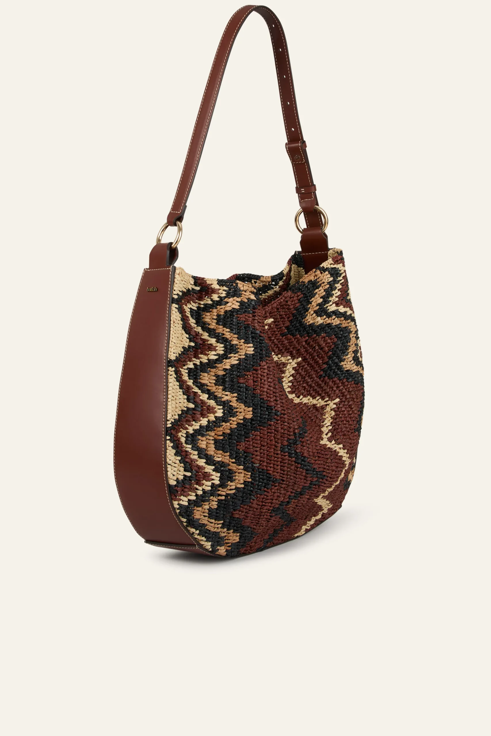 Ba&Sh ARYA sac hobo raphia NOIR New