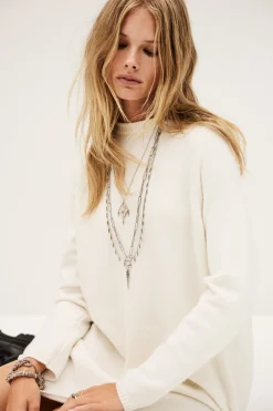 Ba&Sh ATES robe pull maille ECRU Best