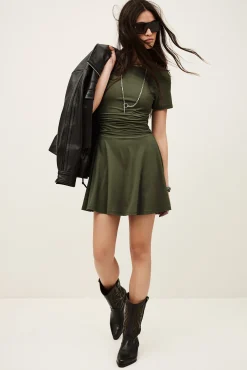 Ba&Sh AURA robe courte imprimée VERT Sale