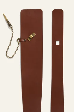 Ba&Sh BAINA ceinture cuir MARRON Hot