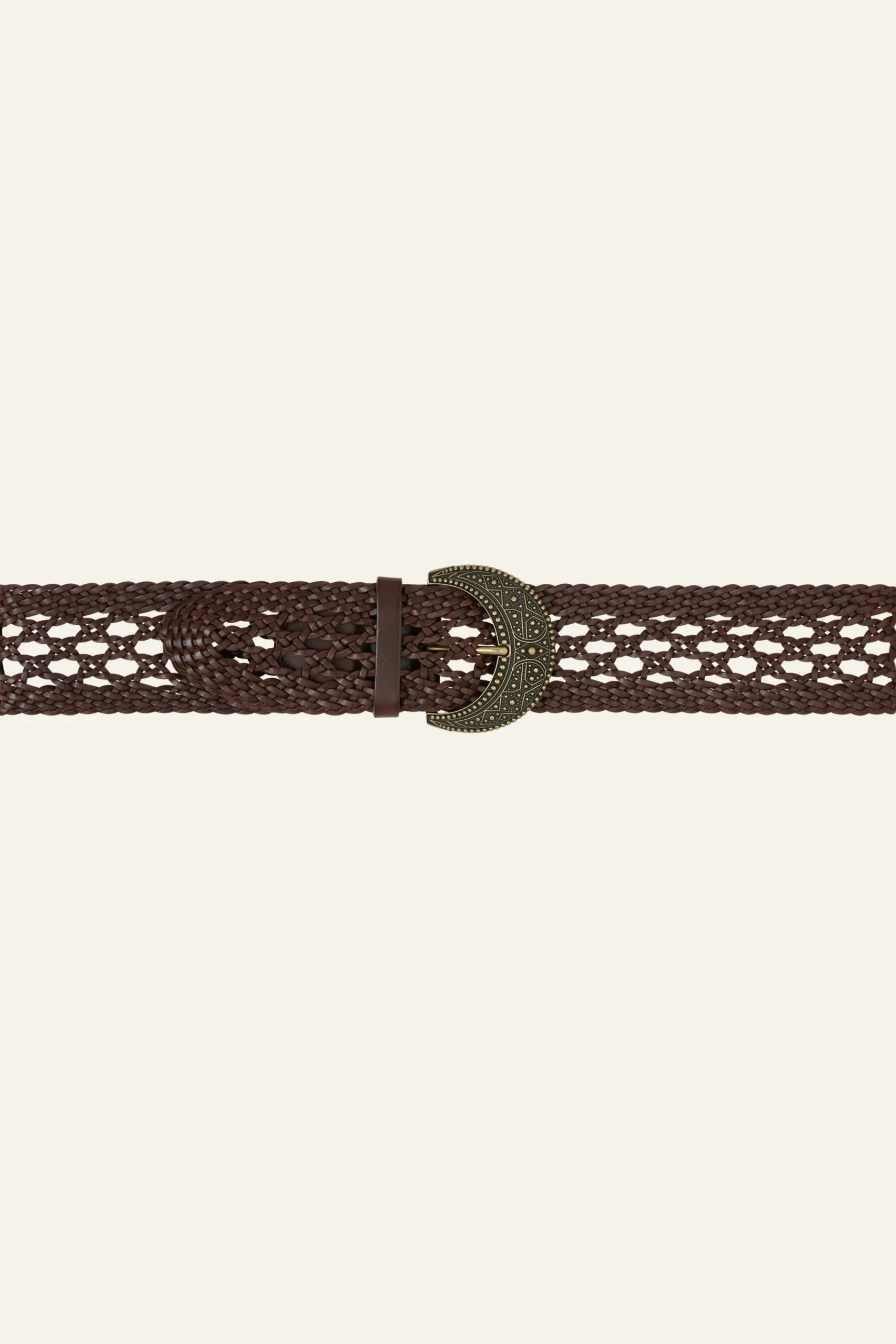 Ba&Sh BALMY ceinture cuir tressée MARRON Discount