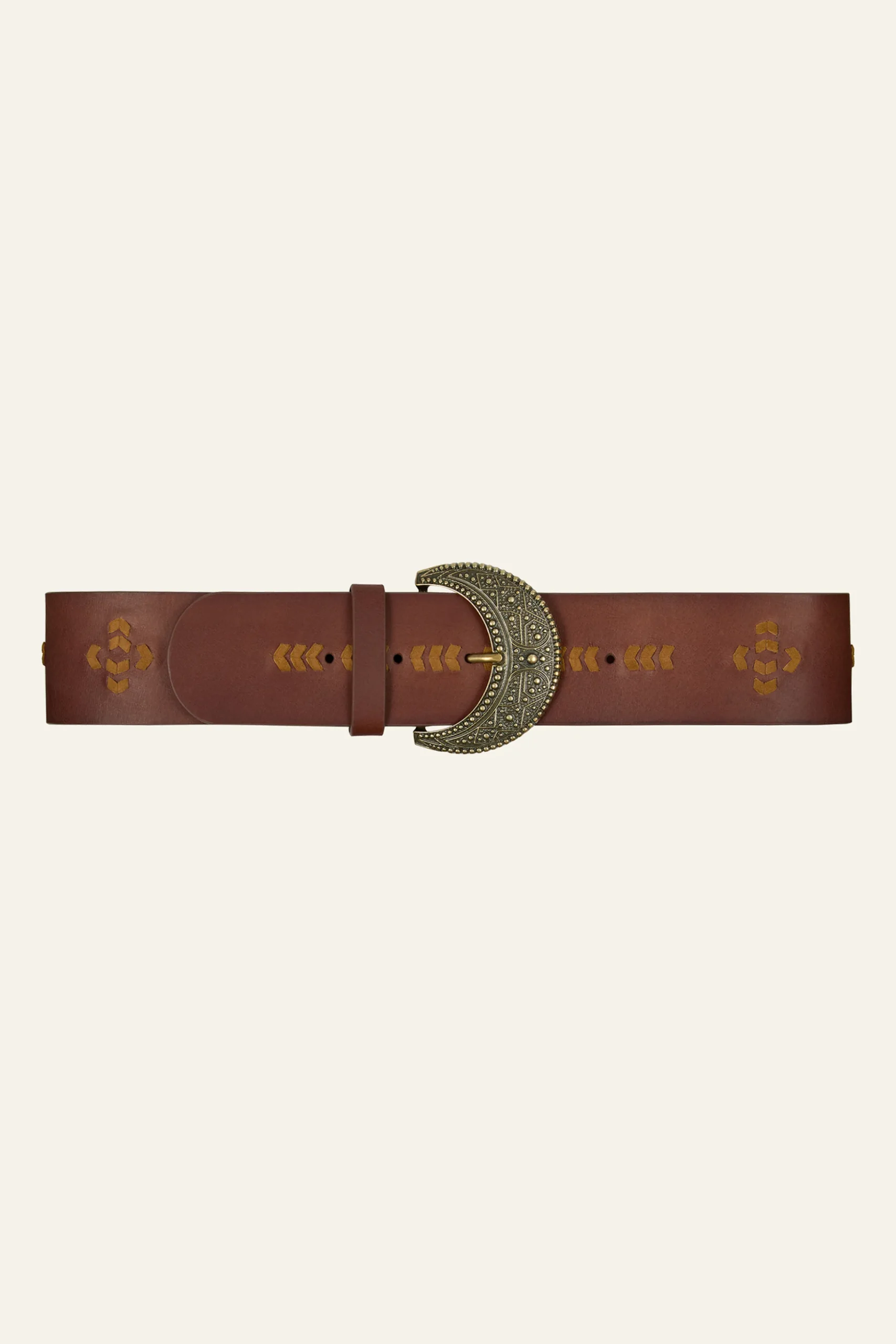 Ba&Sh BANHA ceinture cuir tressé MARRON Best