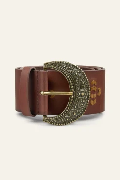 Ba&Sh BANHA ceinture cuir tressé MARRON Best