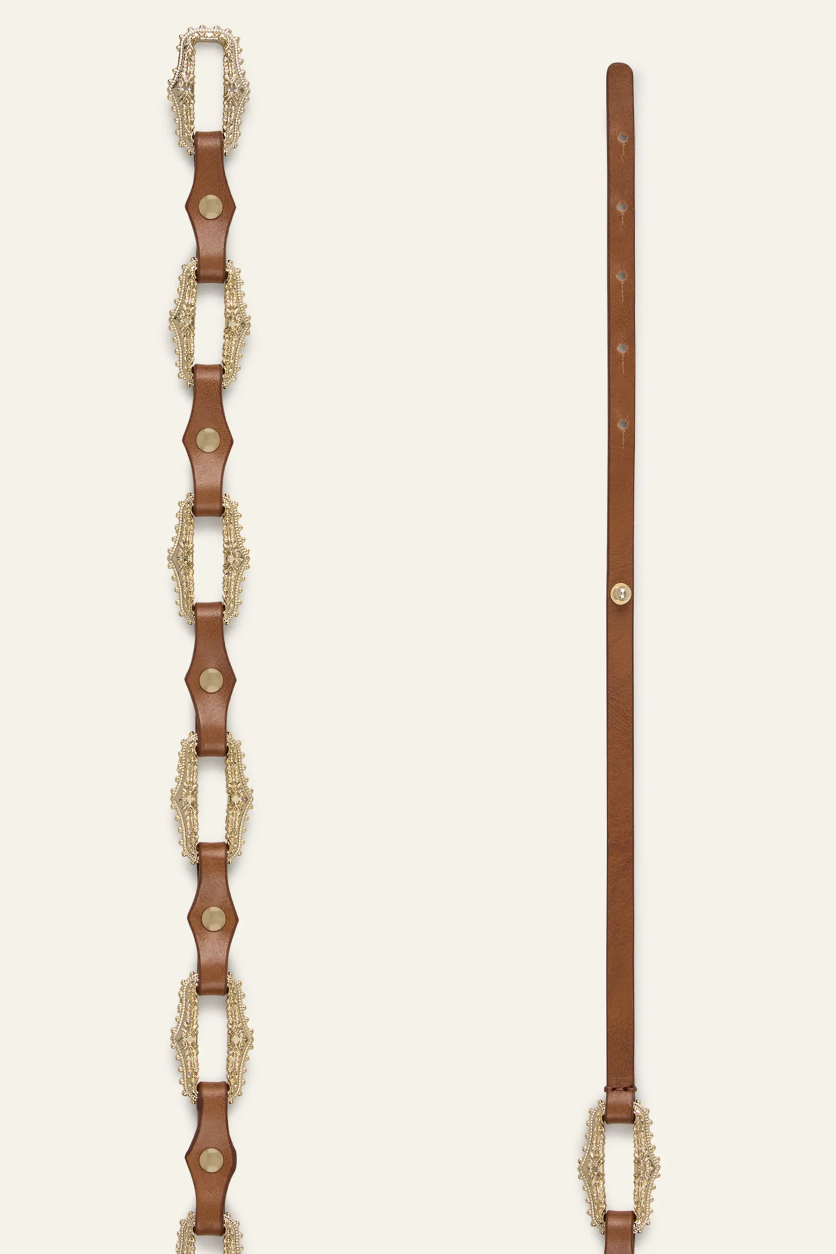 Ba&Sh BAPTISTE ceinture bijoux cuir MARRON Sale