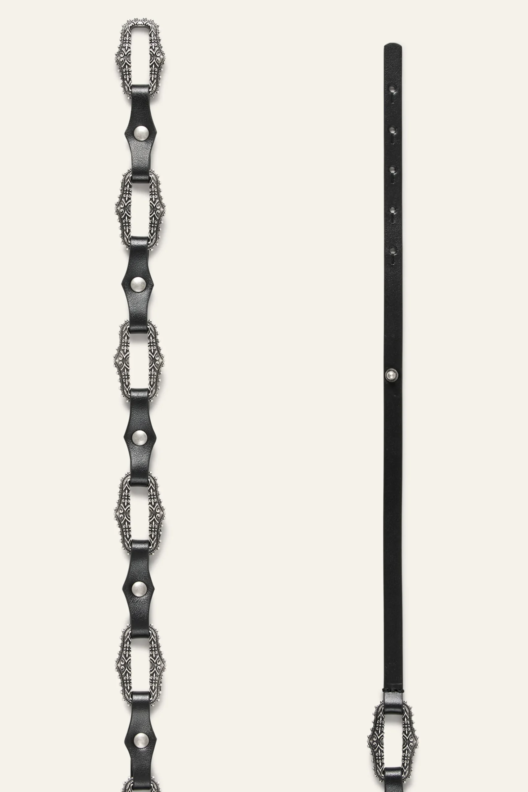 Ba&Sh BAPTISTE ceinture bijoux cuir NOIR