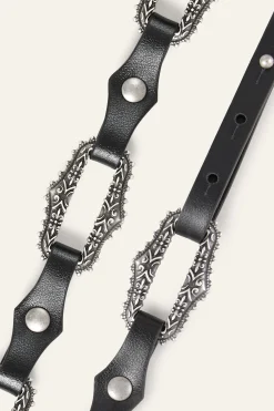 Ba&Sh BAPTISTE ceinture bijoux cuir NOIR