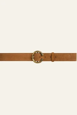 Ba&Sh BARLA ceinture boucle ronde MARRON