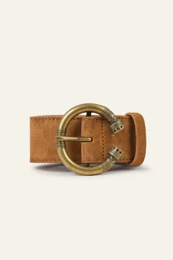 Ba&Sh BARLA ceinture boucle ronde MARRON