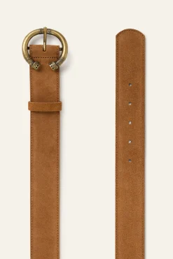 Ba&Sh BARLA ceinture boucle ronde MARRON