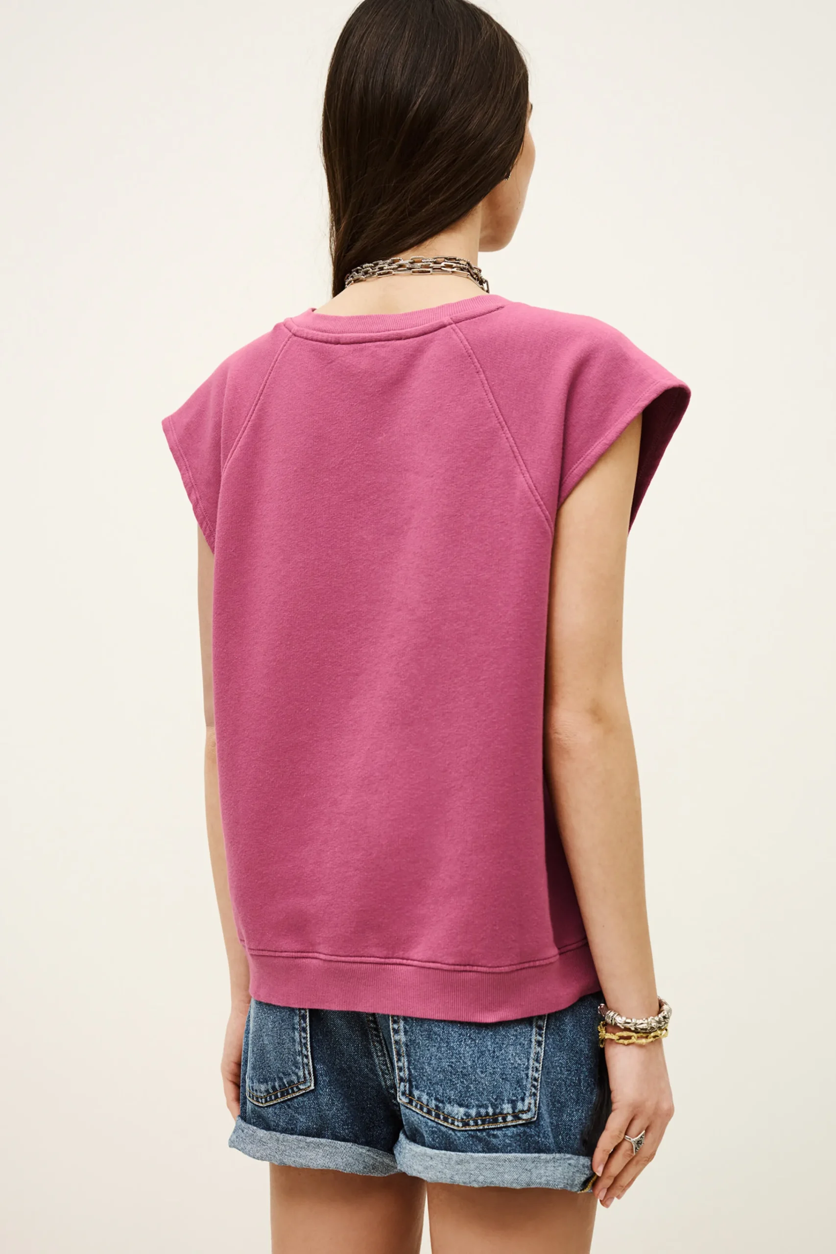 Ba&Sh BEATA sweat sans manches ROSE New