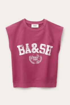 Ba&Sh BEATA sweat sans manches ROSE New