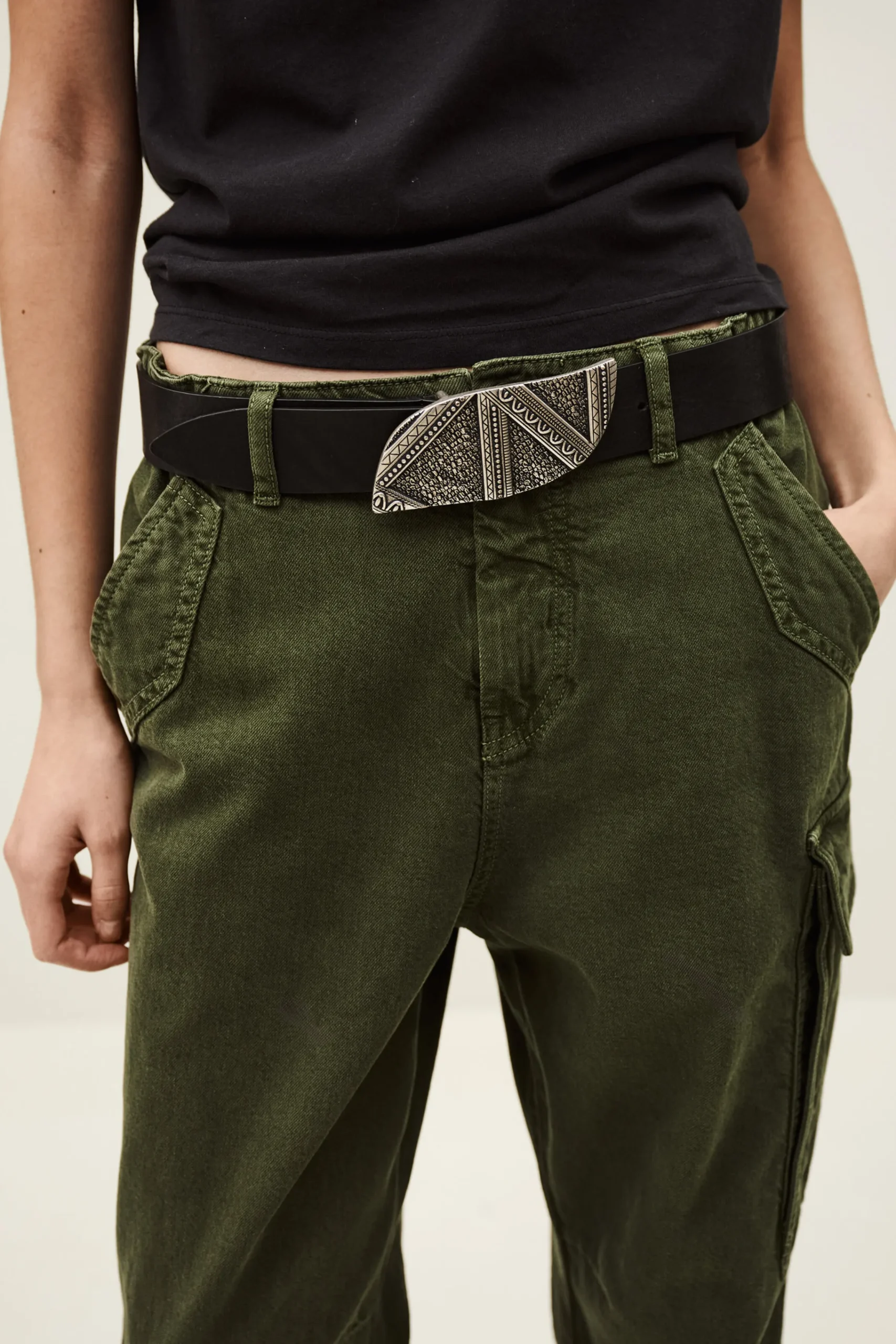 Ba&Sh BEIRA ceinture cuir NOIR Online
