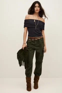 Ba&Sh BENE top jersey épaules BLEU Clearance