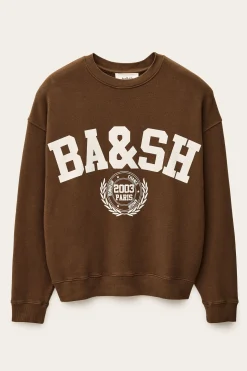 Ba&Sh BENJAMIN sweat bicolore MARRON Best