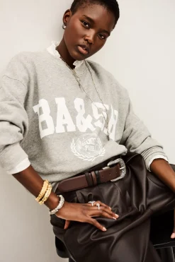 Ba&Sh BENJAMIN sweat bicolore GRIS