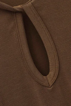 Ba&Sh BEONA robe courte jersey MARRON Online