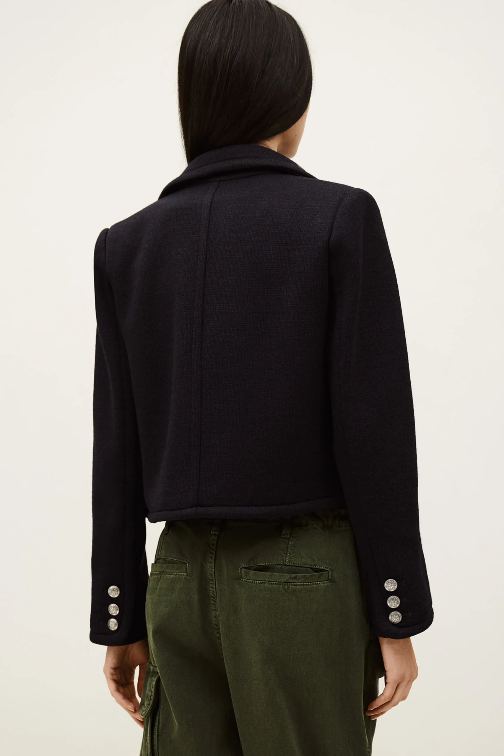 Ba&Sh BERADITH veste courte ajustée BLEU Hot