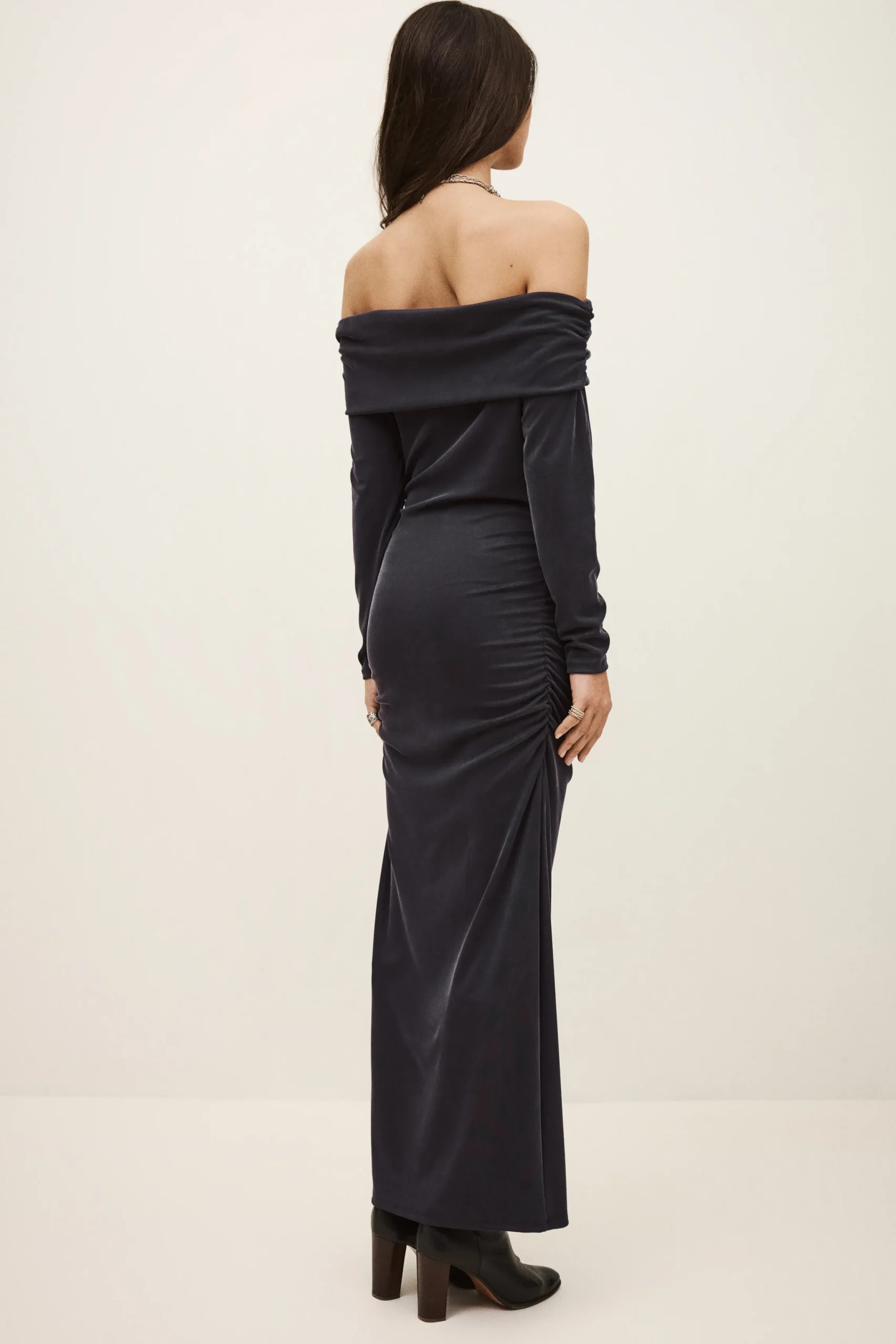 Ba&Sh BETTINA robe midi épaules BLEU Discount