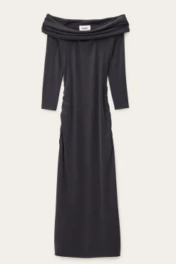 Ba&Sh BETTINA robe midi épaules BLEU Discount