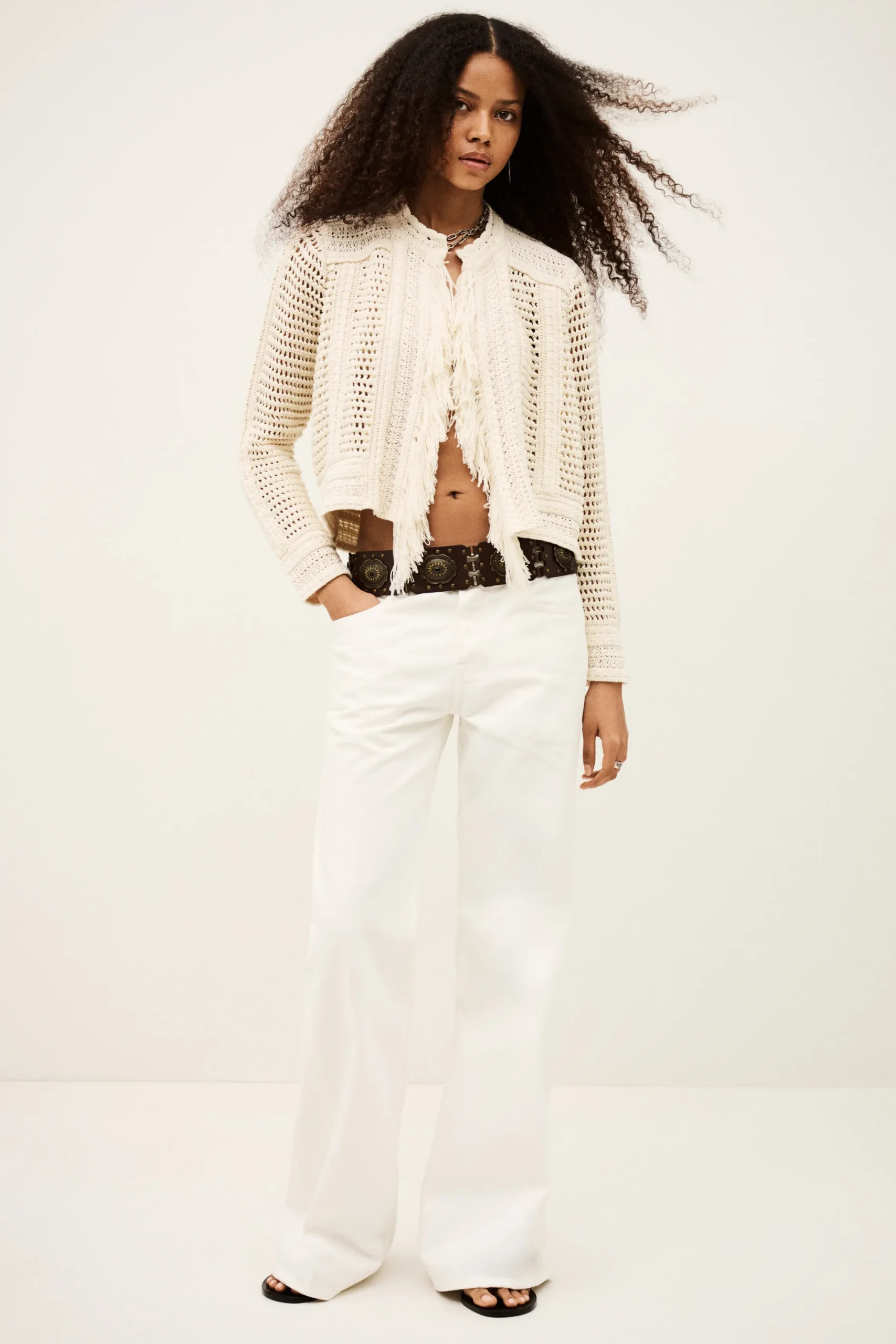 Ba&Sh BIANCA cardigan maille ECRU New