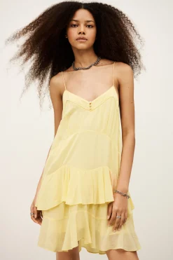 Ba&Sh BILONA robe courte JAUNE Outlet