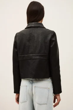Ba&Sh BORFEO veste cuir courte NOIR Best