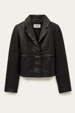 Ba&Sh BORFEO veste cuir courte NOIR Best