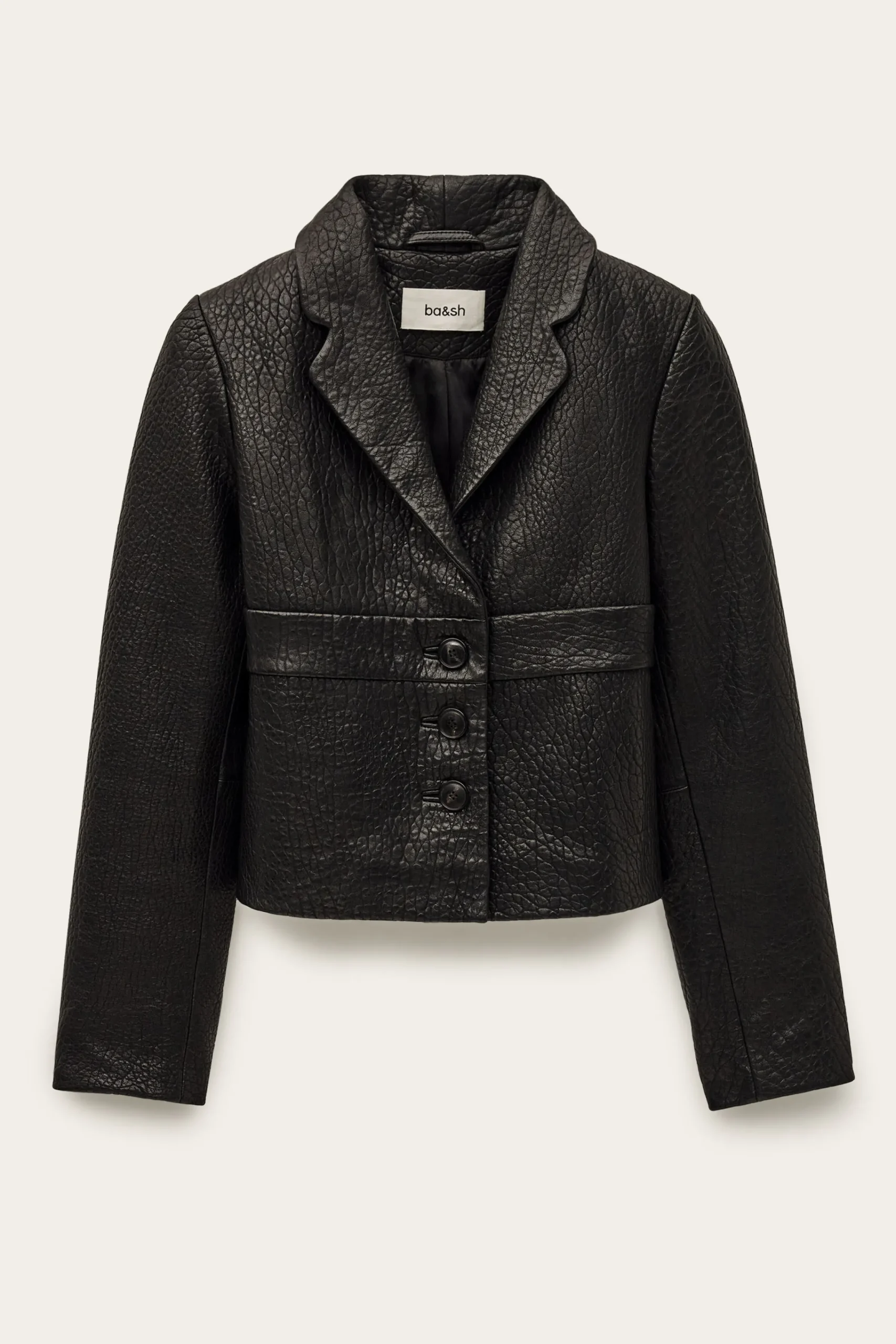 Ba&Sh BORFEO veste cuir courte NOIR Best