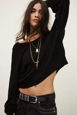Ba&Sh BRENDA pull col V NOIR