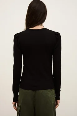 Ba&Sh BRITANIE pull manches ballons NOIR Online
