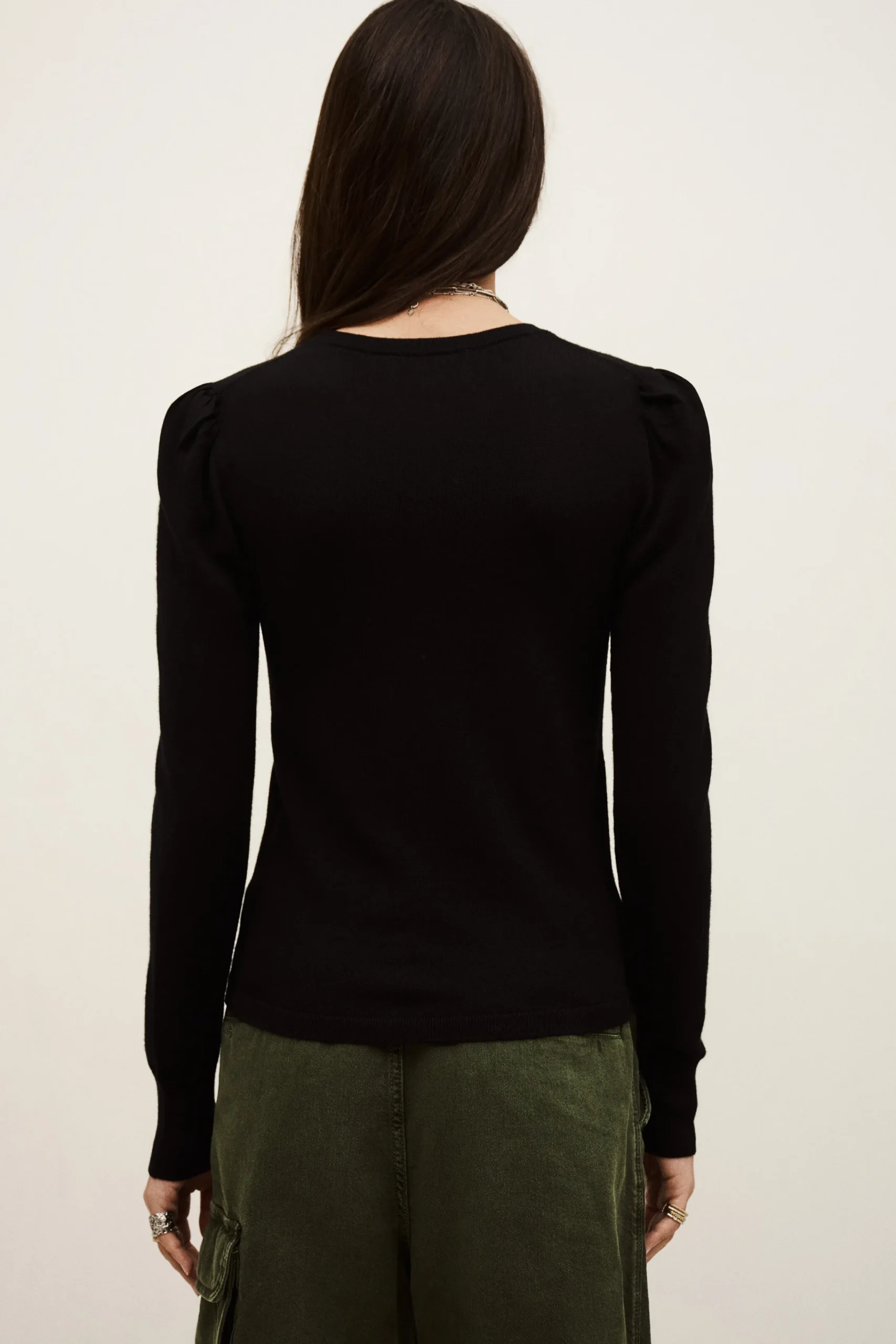 Ba&Sh BRITANIE pull manches ballons NOIR Online