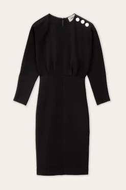 Ba&Sh BRYT robe midi élégante NOIR Hot