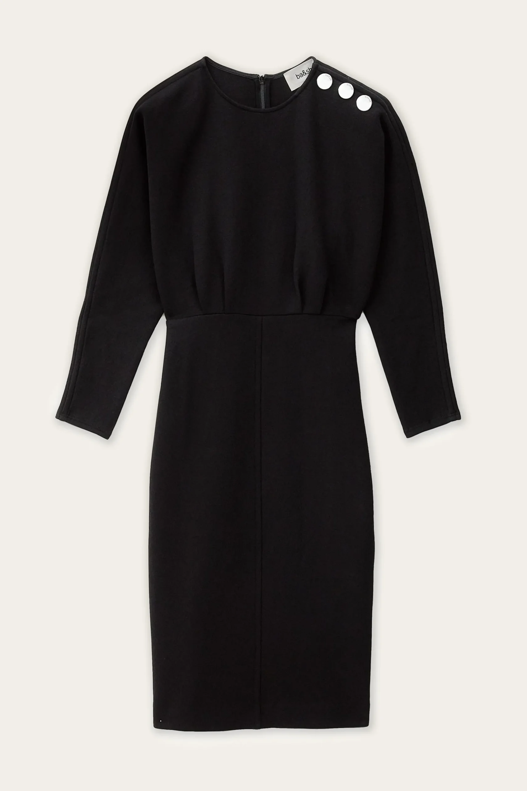 Ba&Sh BRYT robe midi élégante NOIR Hot