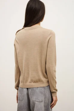 Ba&Sh BYLEIL pull boutons dorés BEIGE New