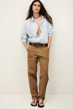 Ba&Sh CALI pantalon carotte MARRON