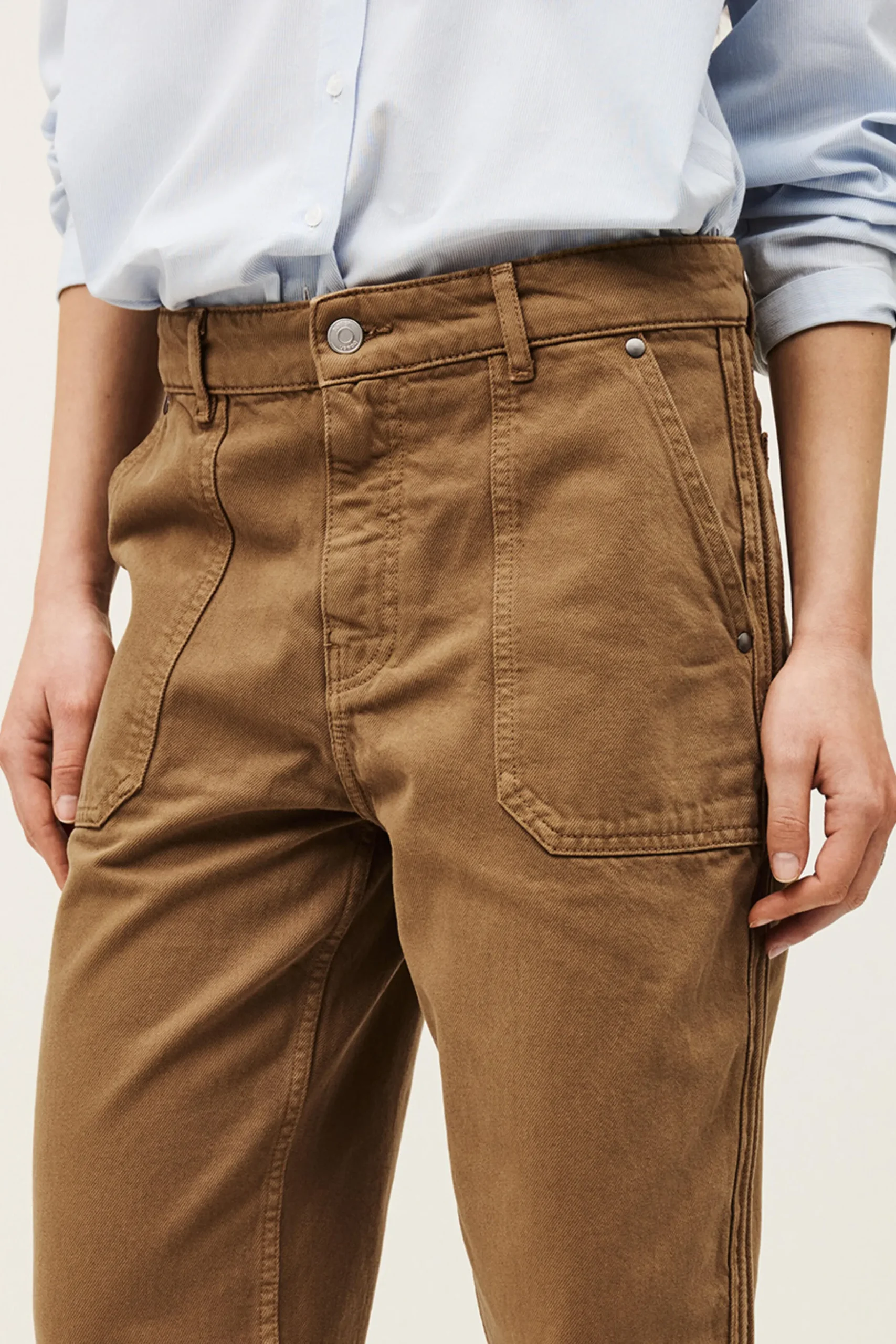 Ba&Sh CALI pantalon carotte MARRON