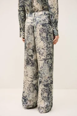 Ba&Sh CARRINA pantalon loose imprimé BLEU