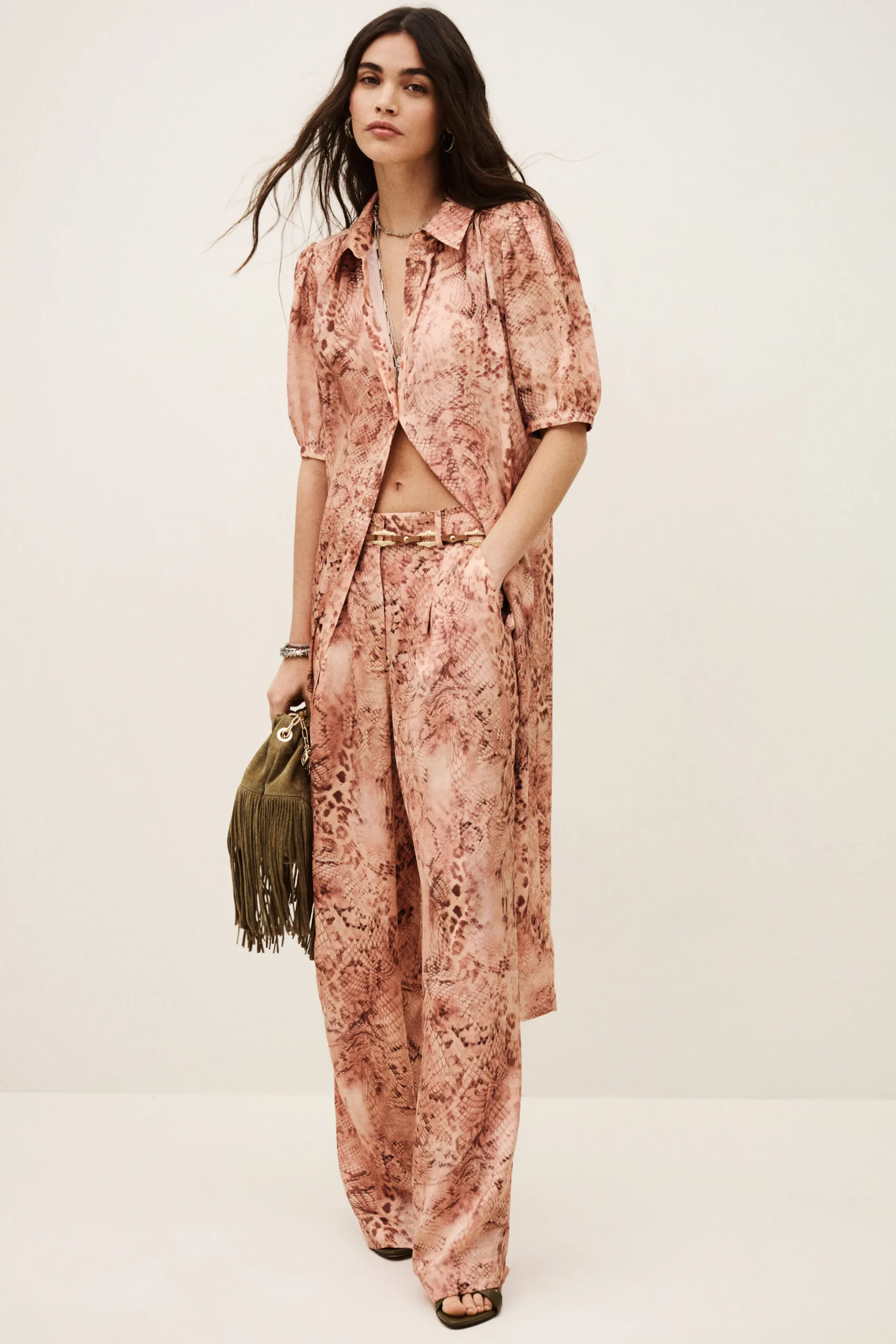 Ba&Sh CARRINA pantalon loose imprimé ROSE Outlet