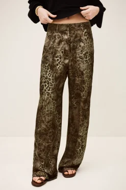 Ba&Sh CARRINA pantalon loose imprimé VERT Discount
