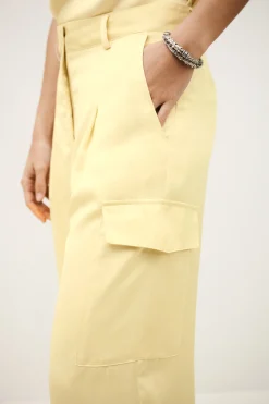 Ba&Sh CARY pantalon cargo large JAUNE