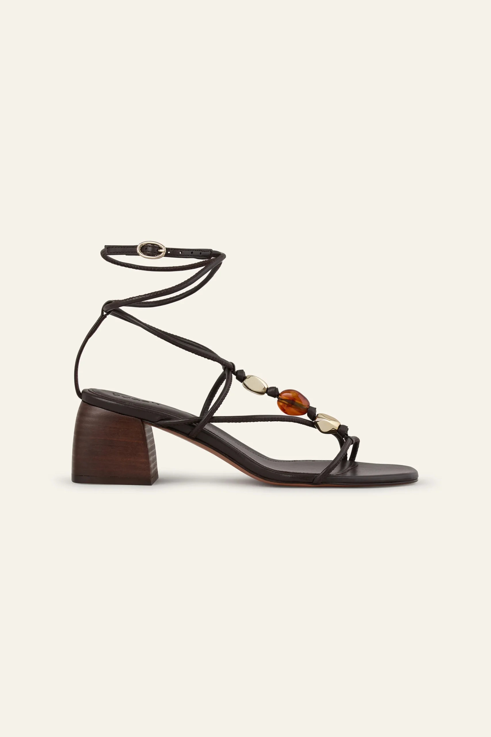 Ba&Sh CAYA sandales talons cuir MARRON Hot