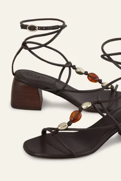Ba&Sh CAYA sandales talons cuir MARRON Hot