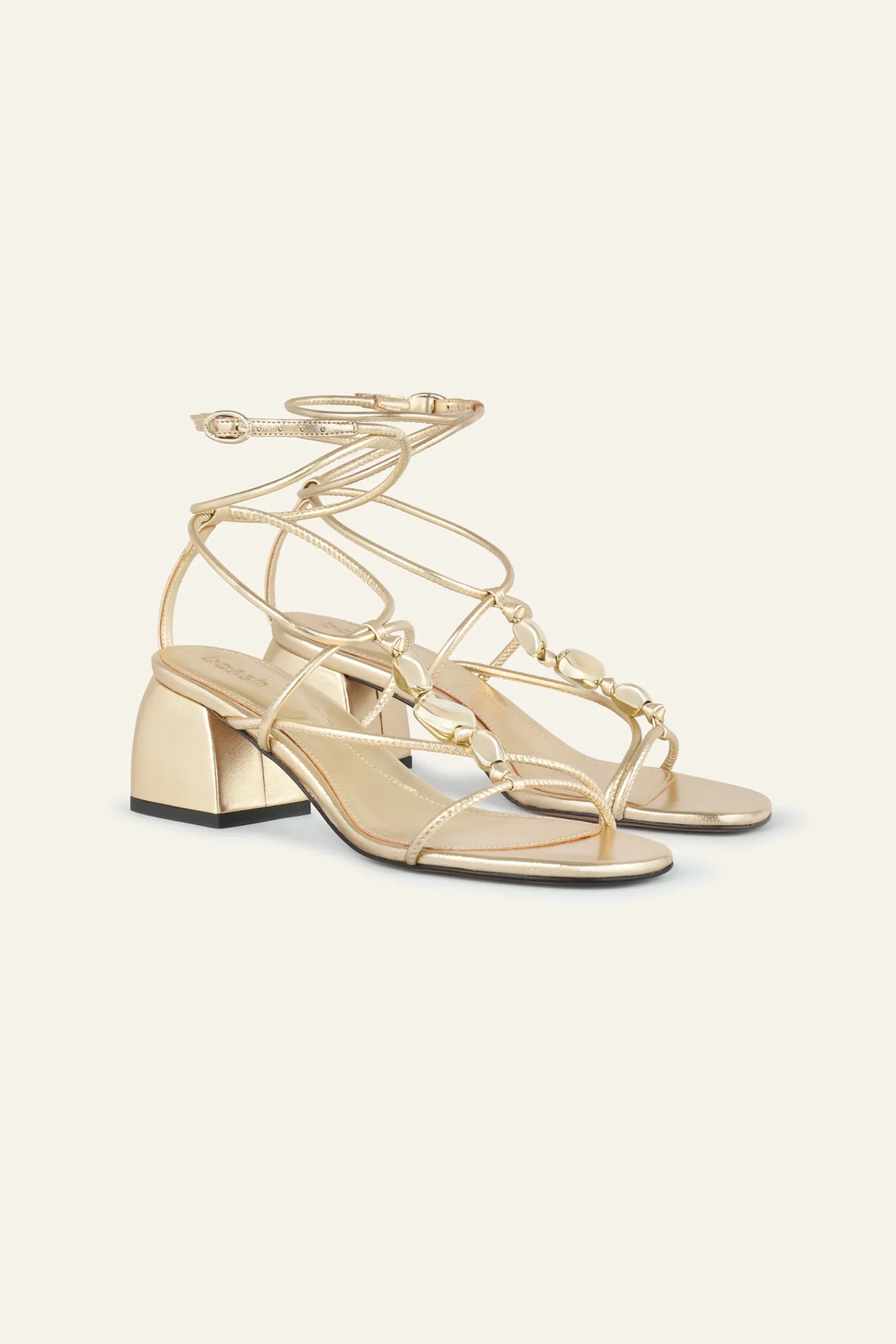 Ba&Sh CAYA sandales talons cuir DORE New
