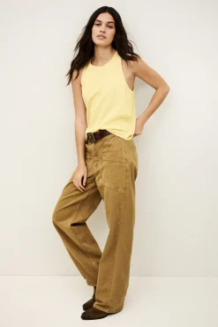 Ba&Sh CEDI top sans manches JAUNE Sale