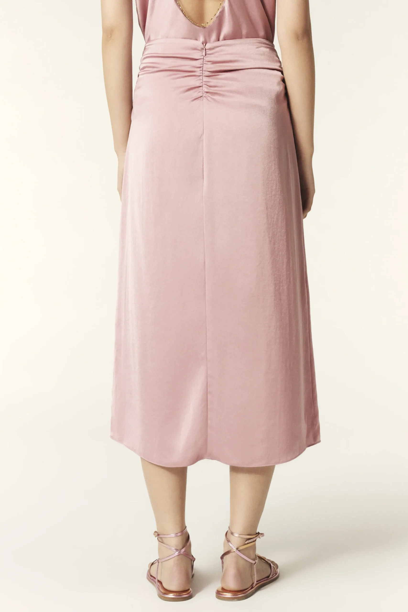 Ba&Sh CELLY jupe midi ROSE Hot